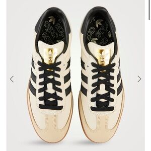 Excellent condition - Adidas Samba Cream / Black / Gold, size 7